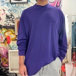 NWT Y-3 Yohji Yamamoto for Adidas Purple Mockneck Longsleeve Tee